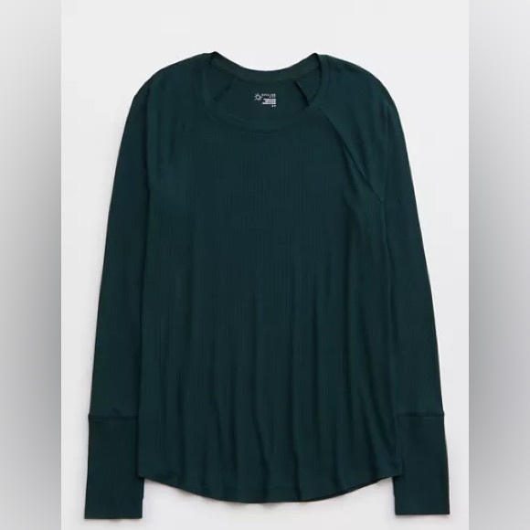 aerie Tops - OFFLINE By Aerie Thumbs Up Ribbed Raglan Long Sleeve T-Shirt